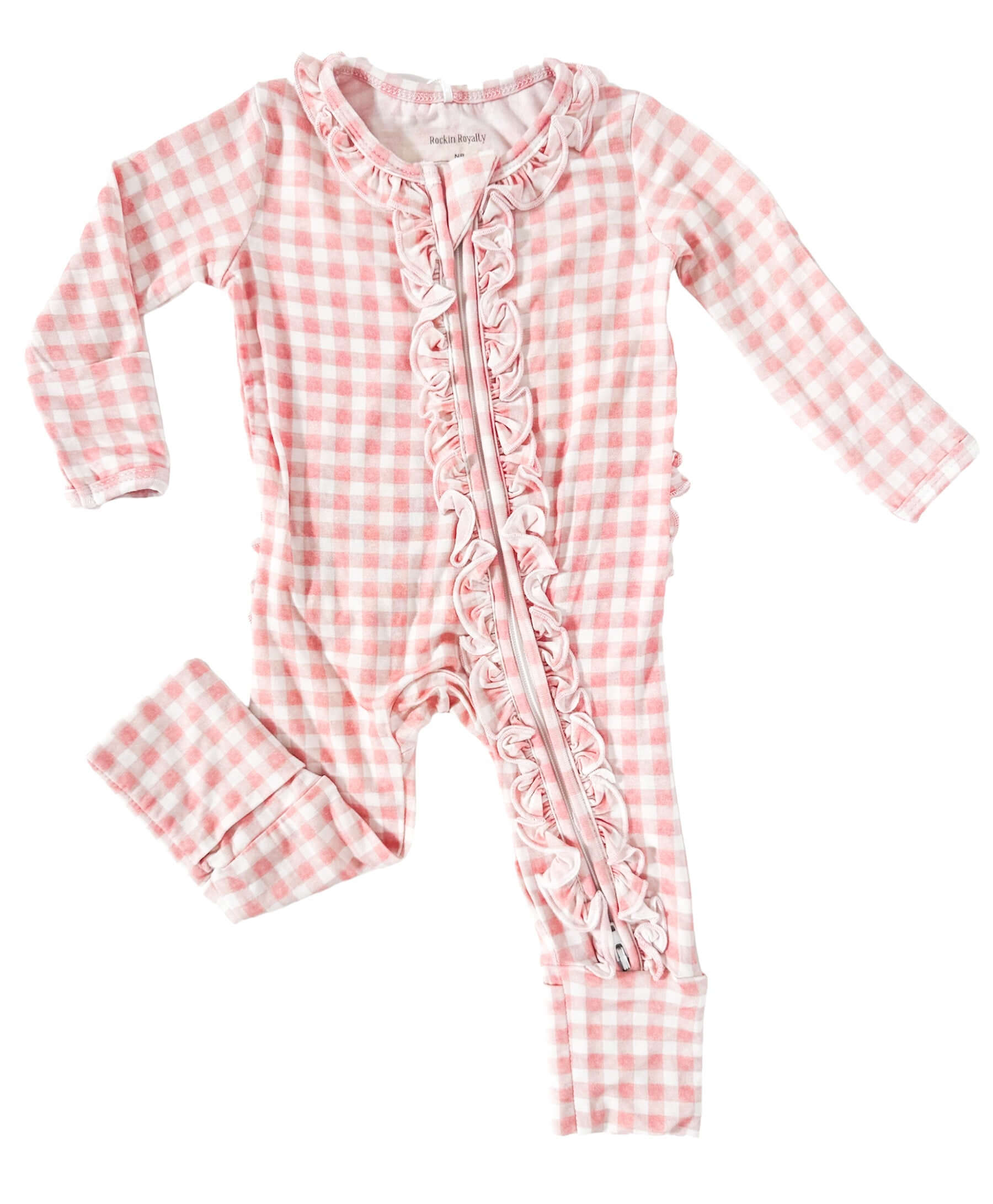 Olivia Ruffle Zip Footie | Milk & Baby