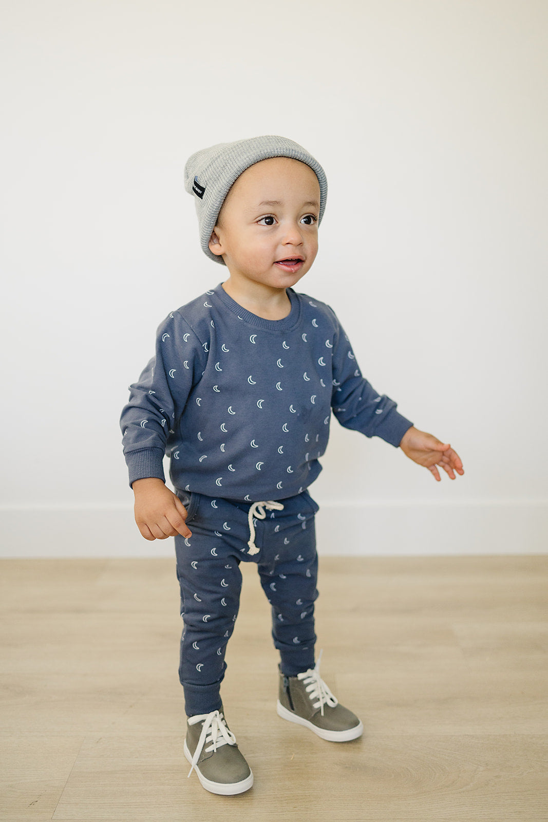 Light Grey Mebie Baby Beanie | Milk & Baby