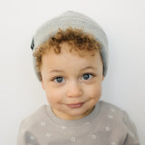 Light Grey Mebie Baby Beanie | Milk & Baby