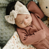 Vanilla Organic Cotton Ribbed Head Wrap | Milk & Baby
