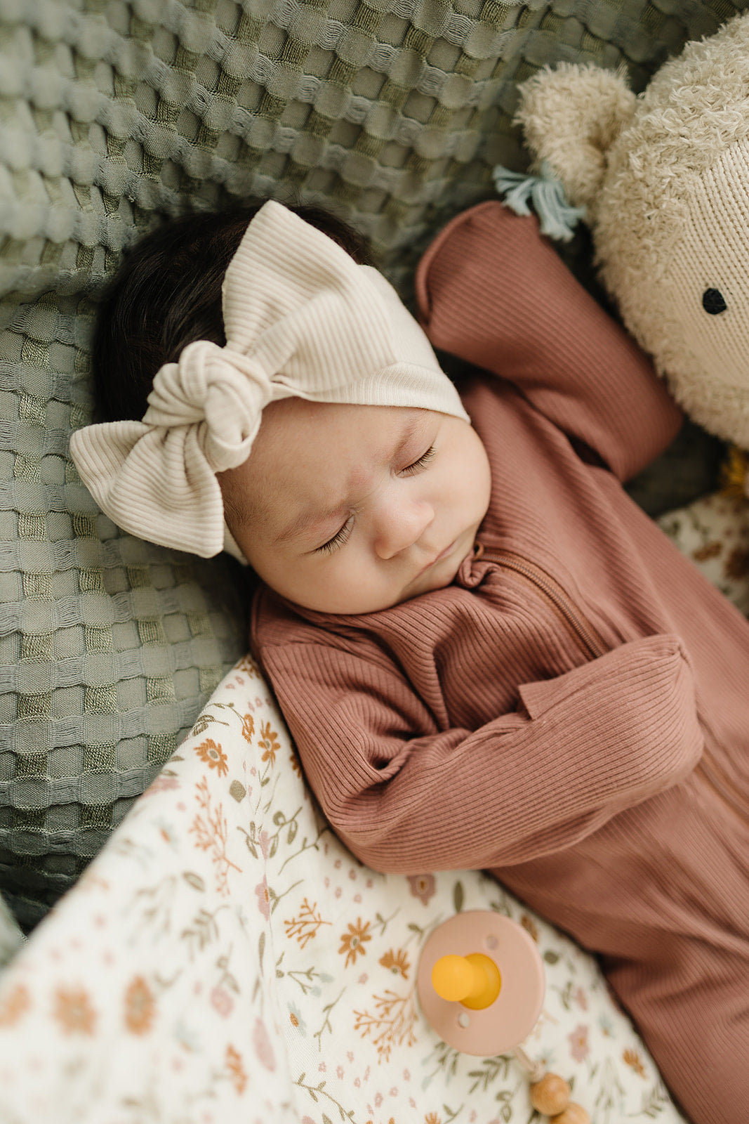 Vanilla Organic Cotton Ribbed Head Wrap | Milk & Baby