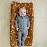 Mustard Mudcloth Muslin Changing Pad Cover | Milk & Baby