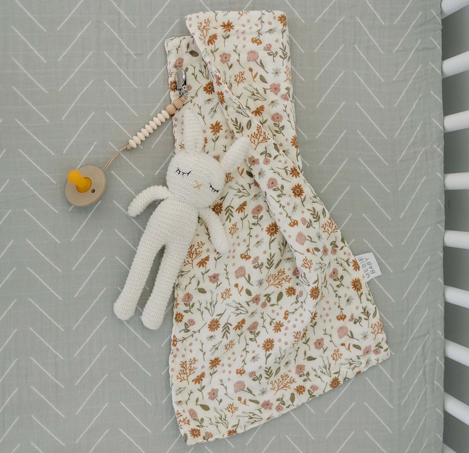 Desert Sage Muslin Crib Sheet | Milk & Baby