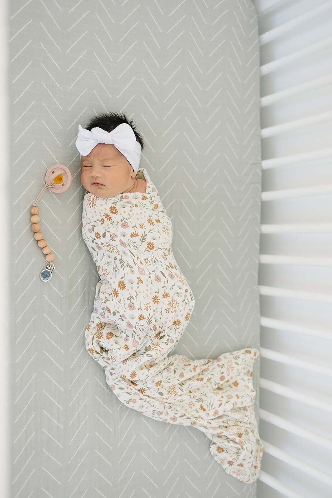 Desert Sage Muslin Crib Sheet | Milk & Baby