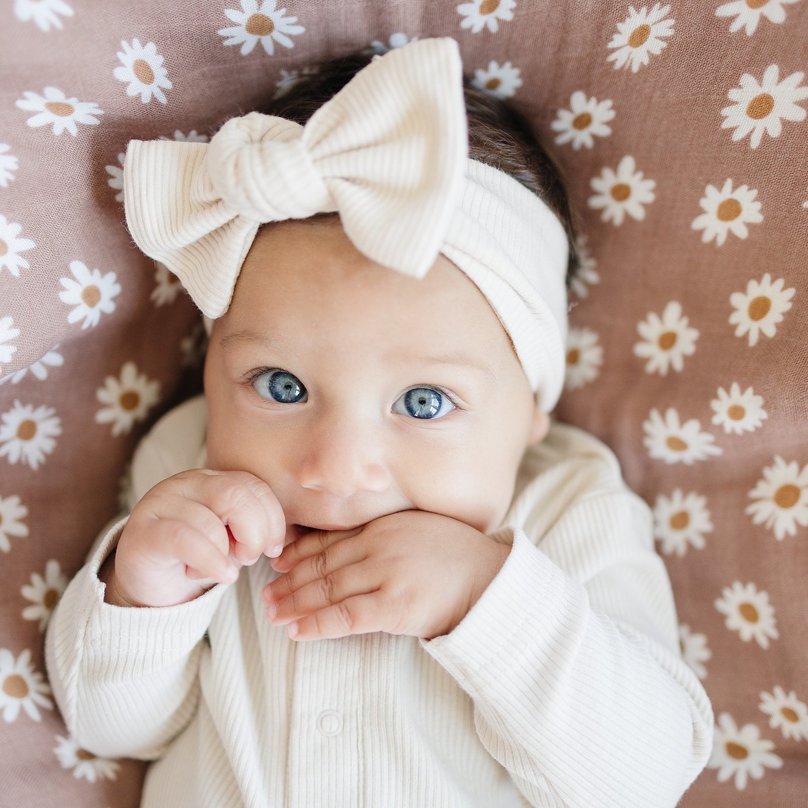 Vanilla Organic Cotton Ribbed Head Wrap | Milk & Baby