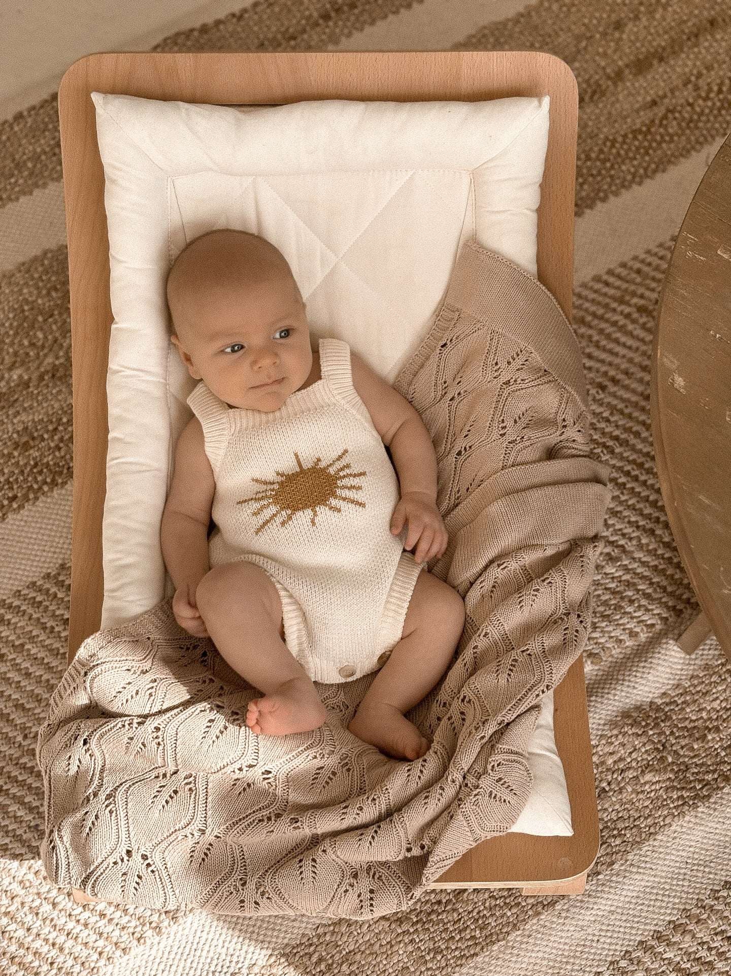 Luna + Luca Mr. Sun Baby Romper Milk & Baby