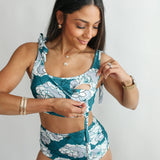 Tie Shoulder Breastfeeding Bikini Swimsuit Top