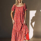 Bella Maxi Dress in Red