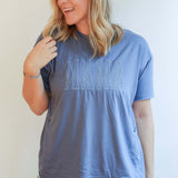 Relaxed Fit Zip Breastfeeding Tee | Milk & Baby