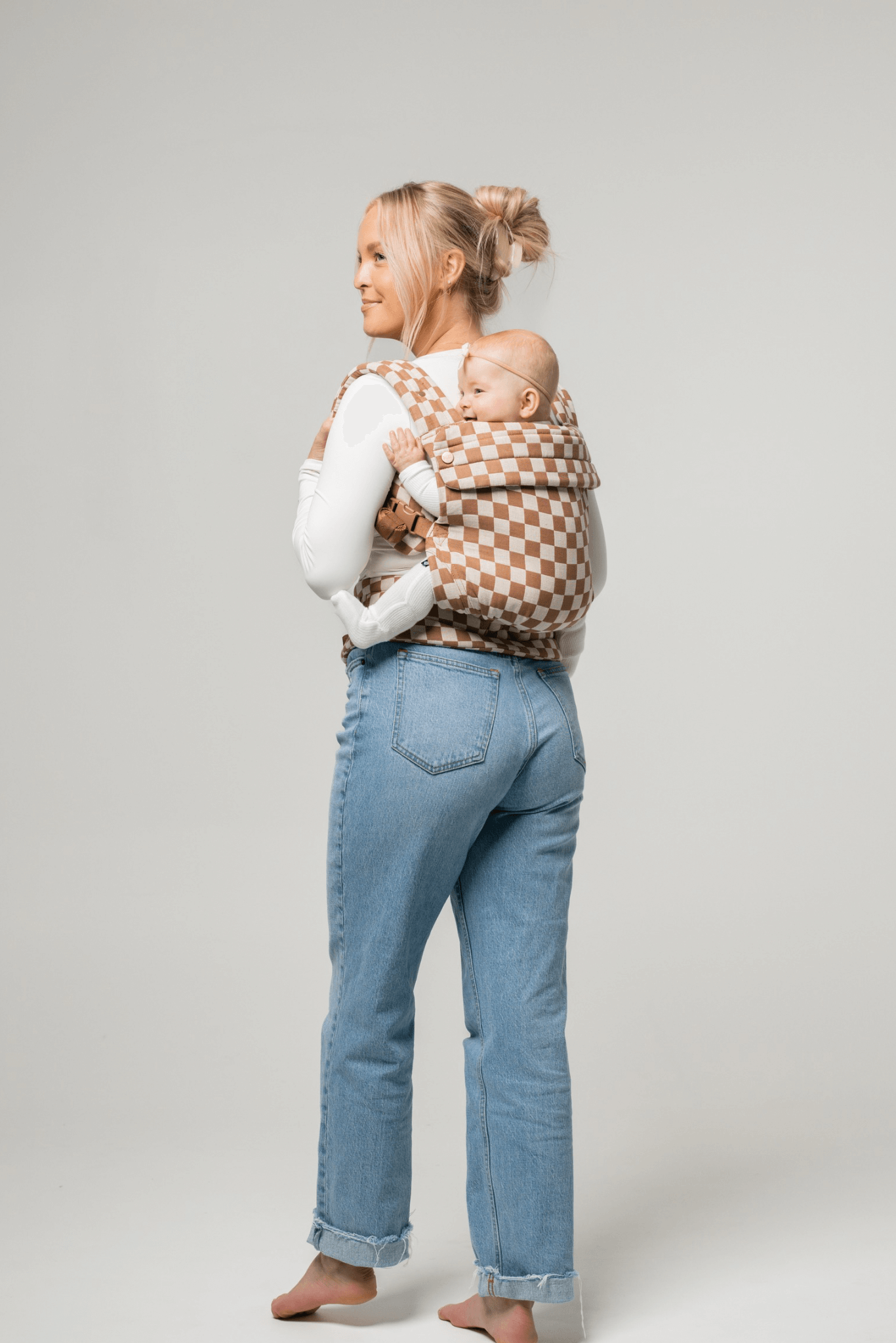 The Monarch Carrier - Mocha Check | Milk & Baby