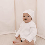 Luna + Luca Knotted Hat - White | Milk & Baby