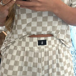 Checkerboard | Women's Boxy Tee Lounge Set | Milk & Baby