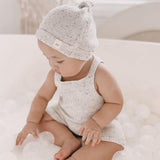 Luna + Luca Knotted Hat | Black Speckle | Milk & Baby