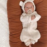 Luna + Luca Baby Bear Jumpsuit | Cozy Teddy | Milk & Baby