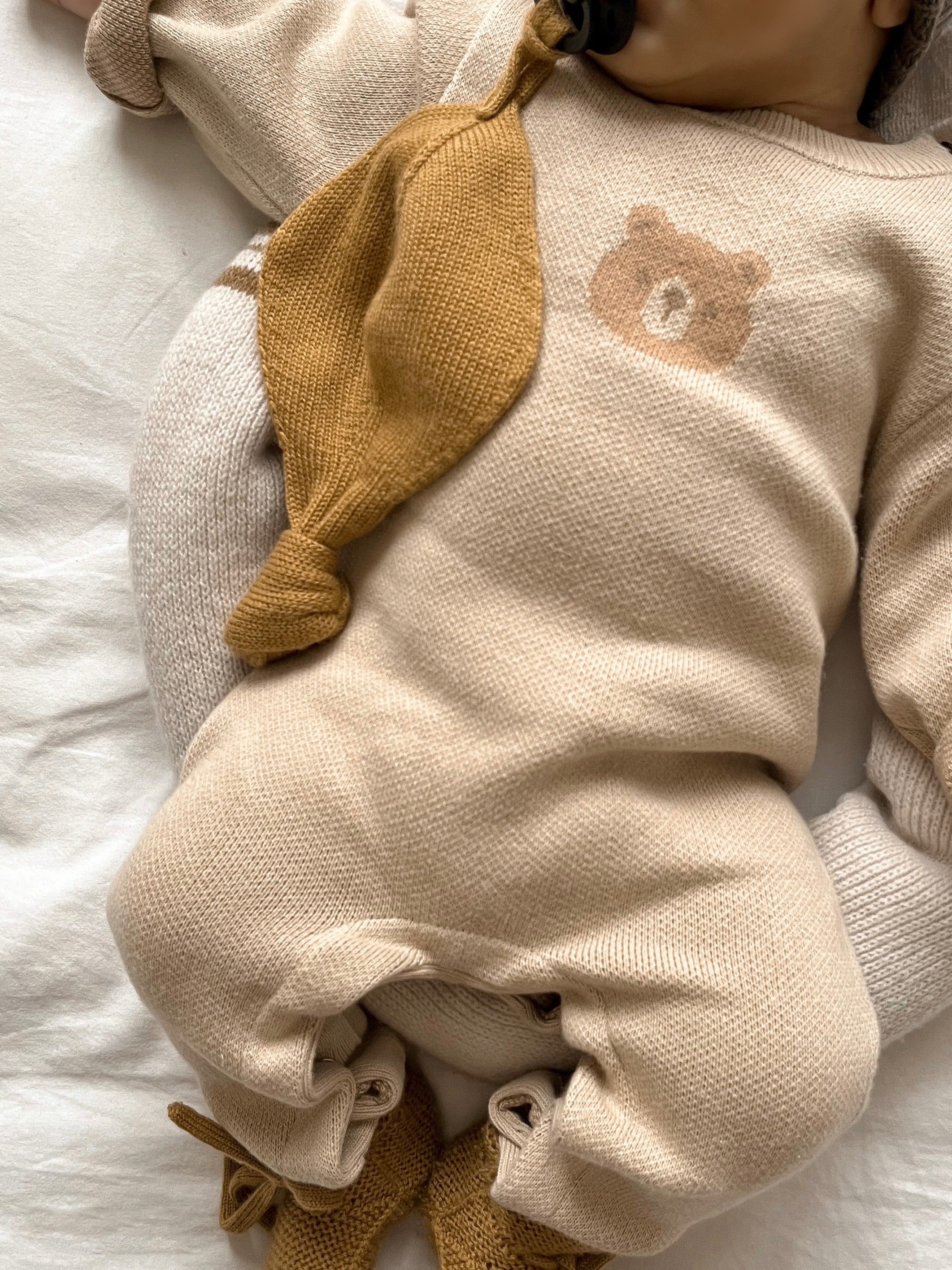 Luna + Luca Bear Jacquard Jumpsuit | Milk & Baby