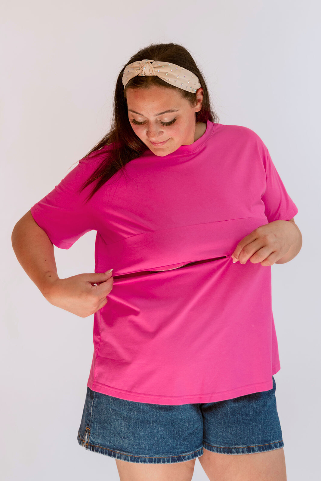 Full Zip Breastfeeding Tee | Milk & Baby