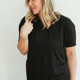 Relaxed Fit Zip Breastfeeding Tee | Milk & Baby
