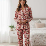 Crimson Bloom Mommy Pajama Set | Milk & Baby