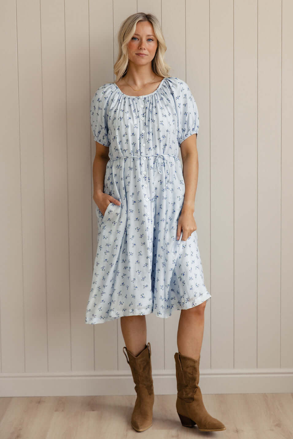 Wandering Free Button Dress | Milk & Baby