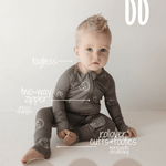 Sage Yin Yang | Bamboo Zip Pajamas | Milk & Baby