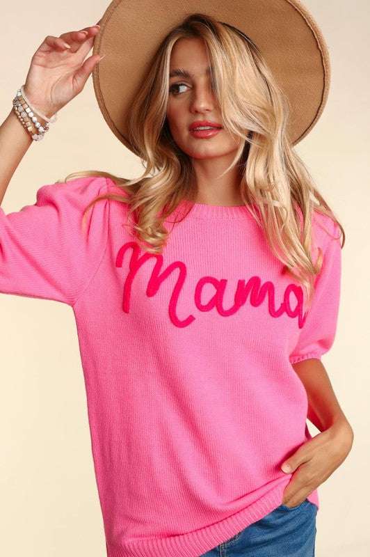 MAMA Popup Letter Sweater Milk & Baby