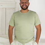 Sage Gingham Dream Men's Pajamas | Milk & Baby
