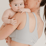 AXK CORE Cross Body Nursing Bra Light Gray | Milk & Baby