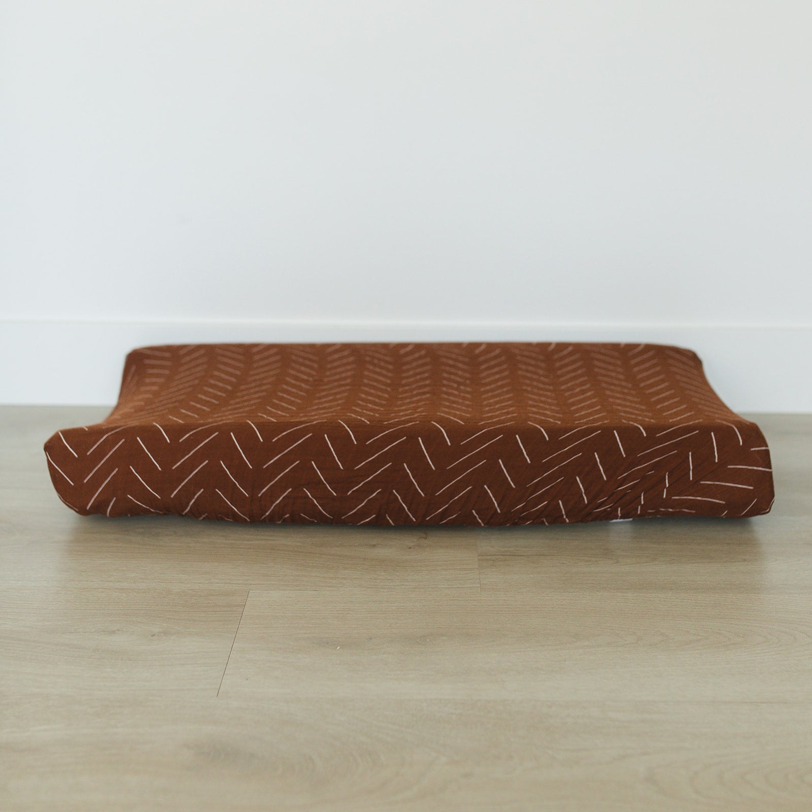 Rust Mudcloth Muslin Changing Pad Cover | Milk & Baby