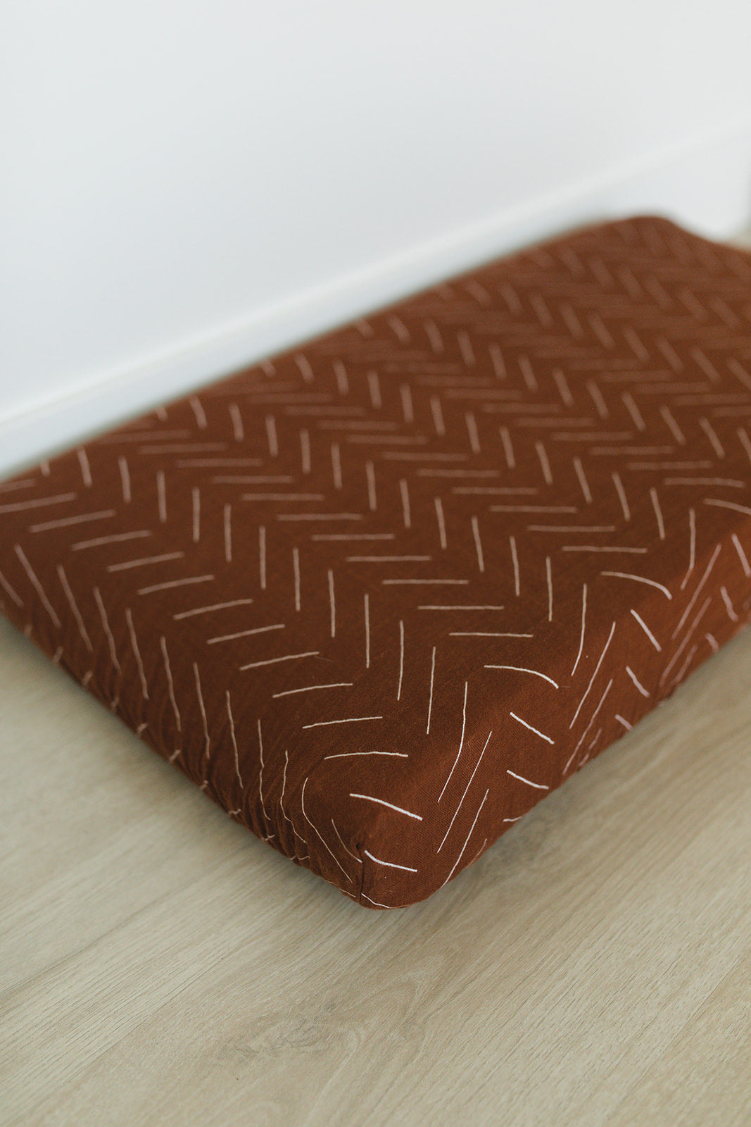 Rust Mudcloth Muslin Changing Pad Cover | Milk & Baby