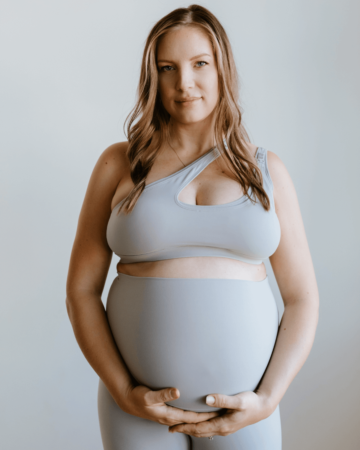 AXK CORE Cross Body Nursing Bra Light Gray | Milk & Baby