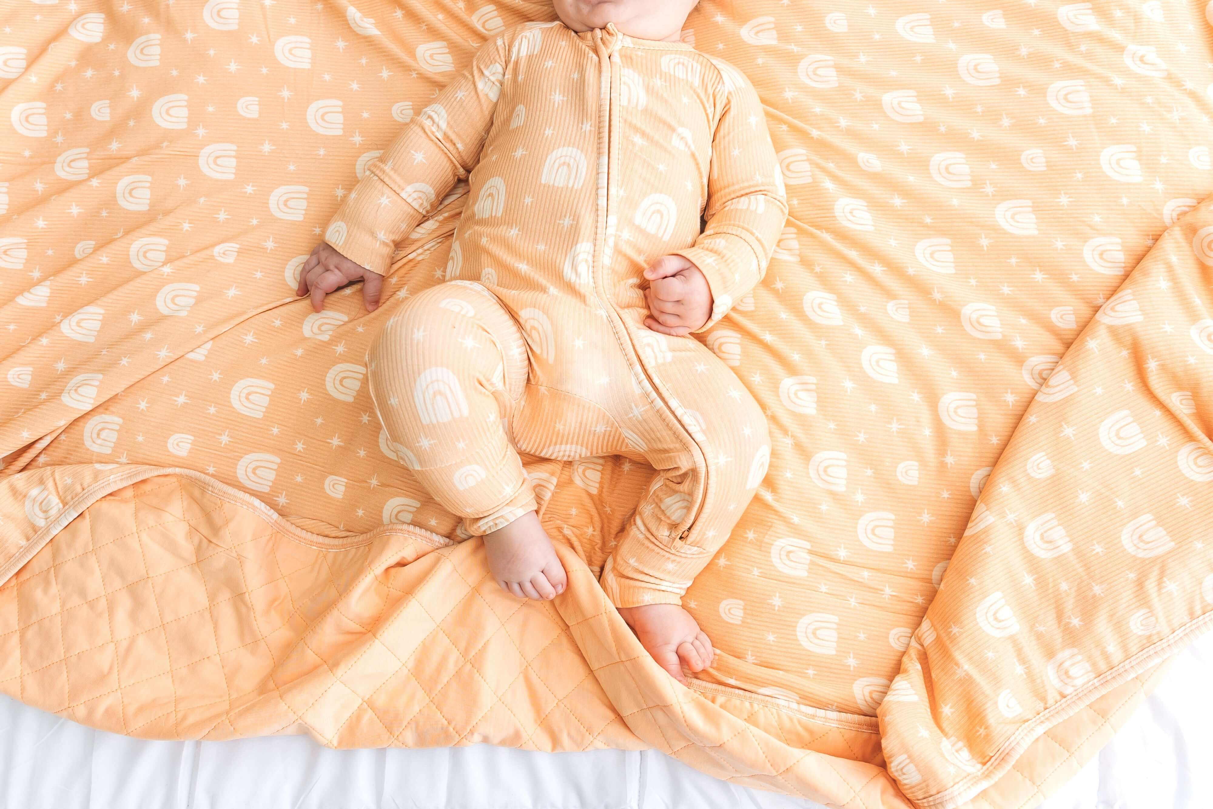 Rainbow Ribbed | Zip Romper | Milk & Baby