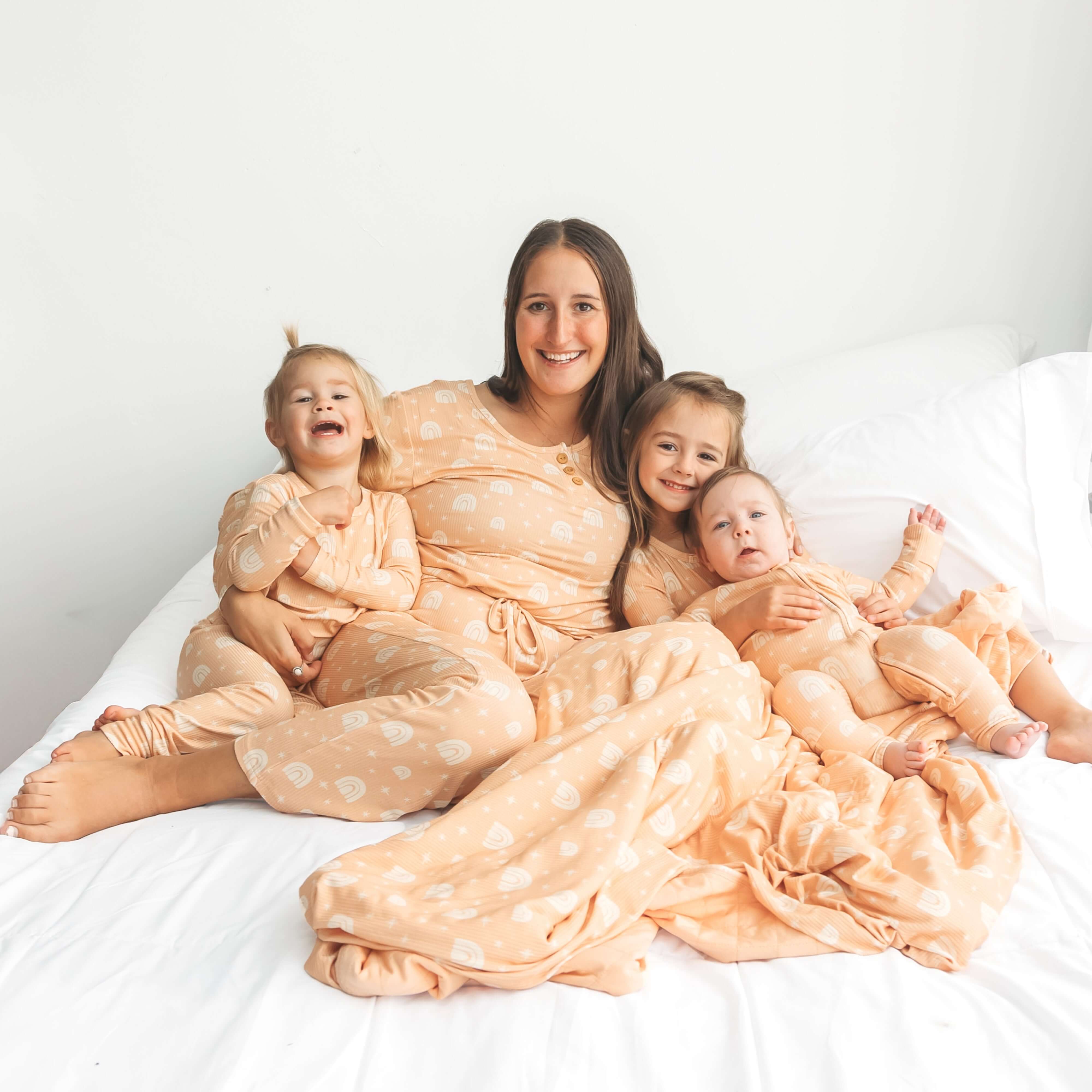 Rainbow Ribbed | Women's Pajama Set | Milk & Baby