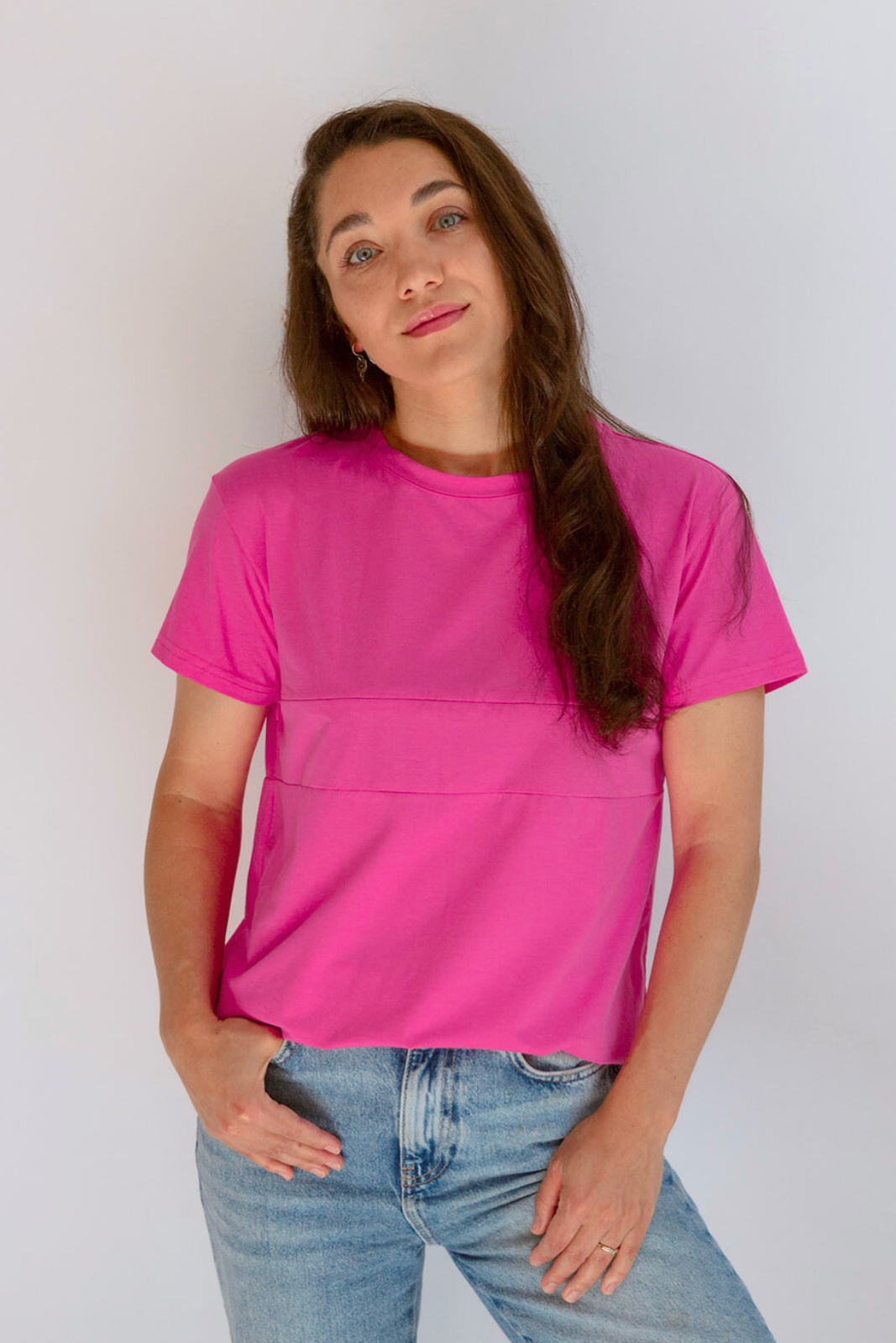 Full Zip Breastfeeding Tee | Milk & Baby