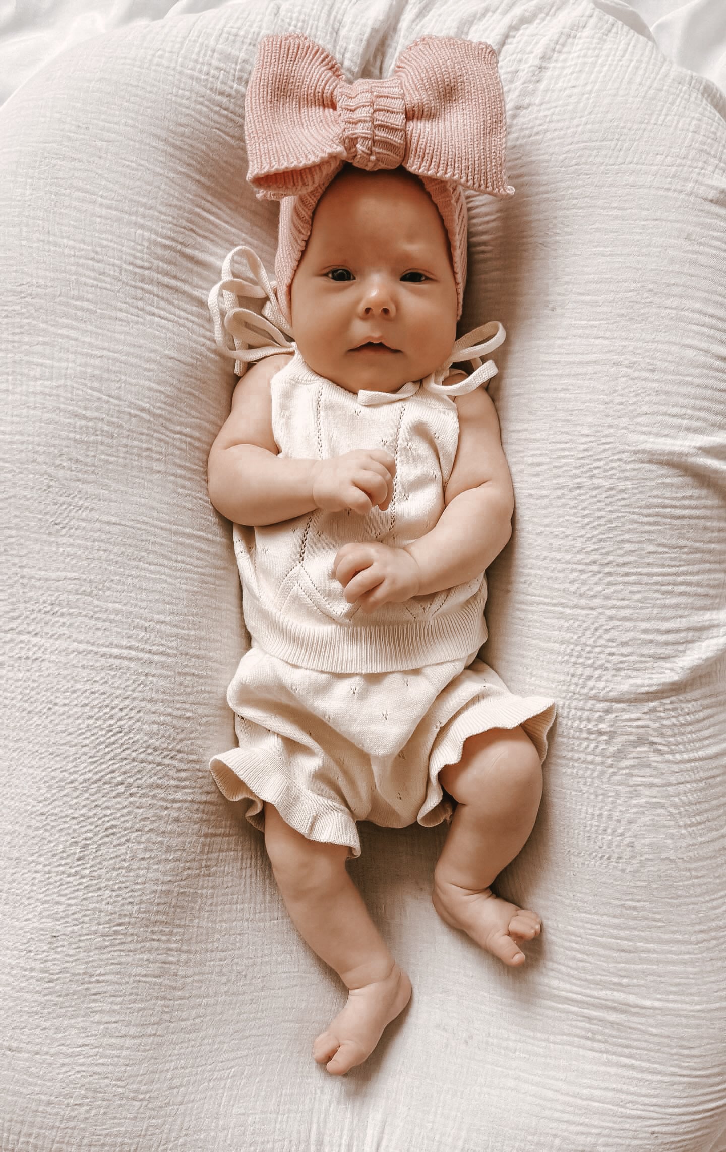 Luna + Luca Pointelle Summer Set - Cream | Milk & Baby