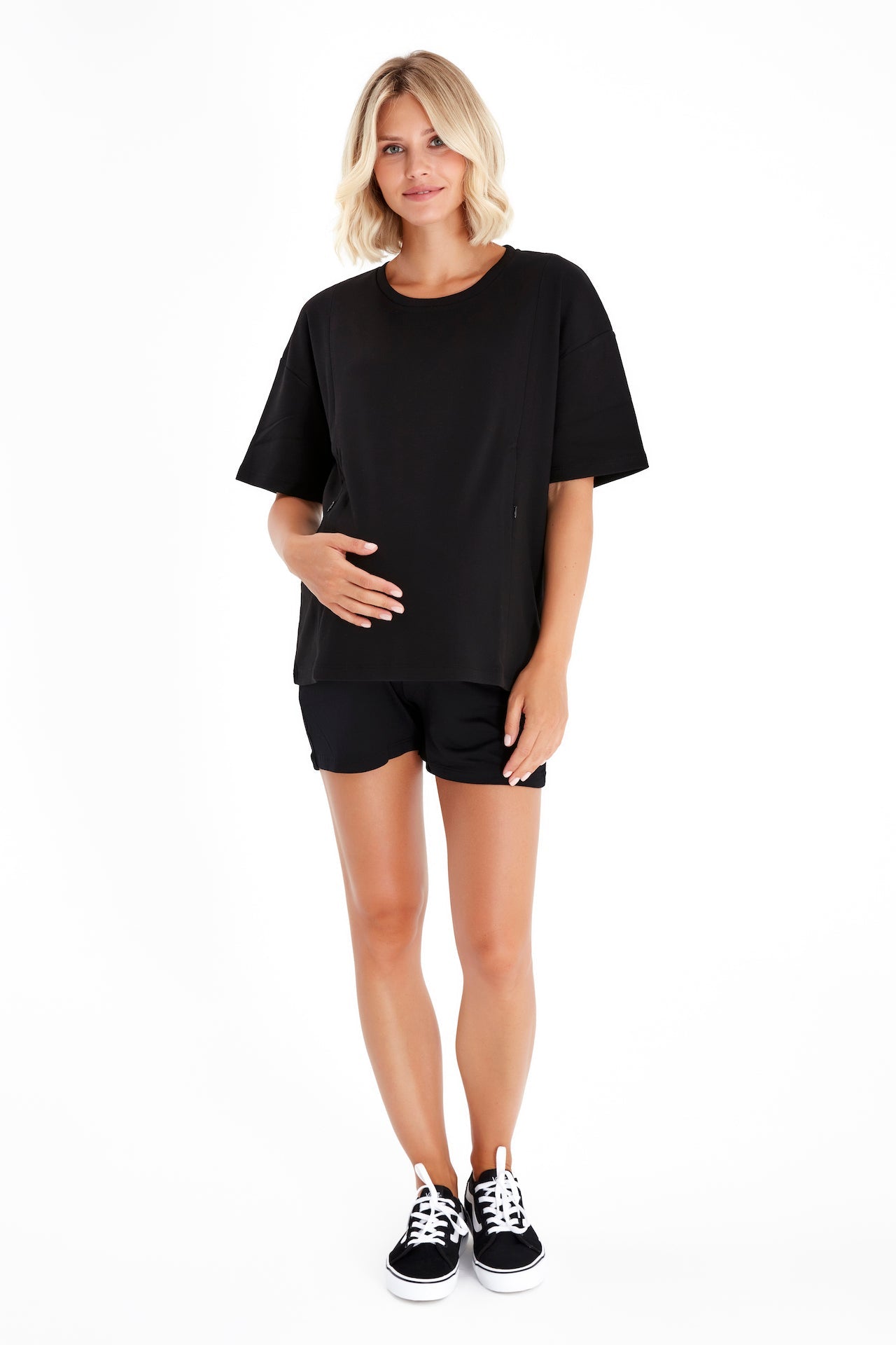 Anytime Anywhere Side Zip Maternity/Nursing T-Shirt | Milk & Baby
