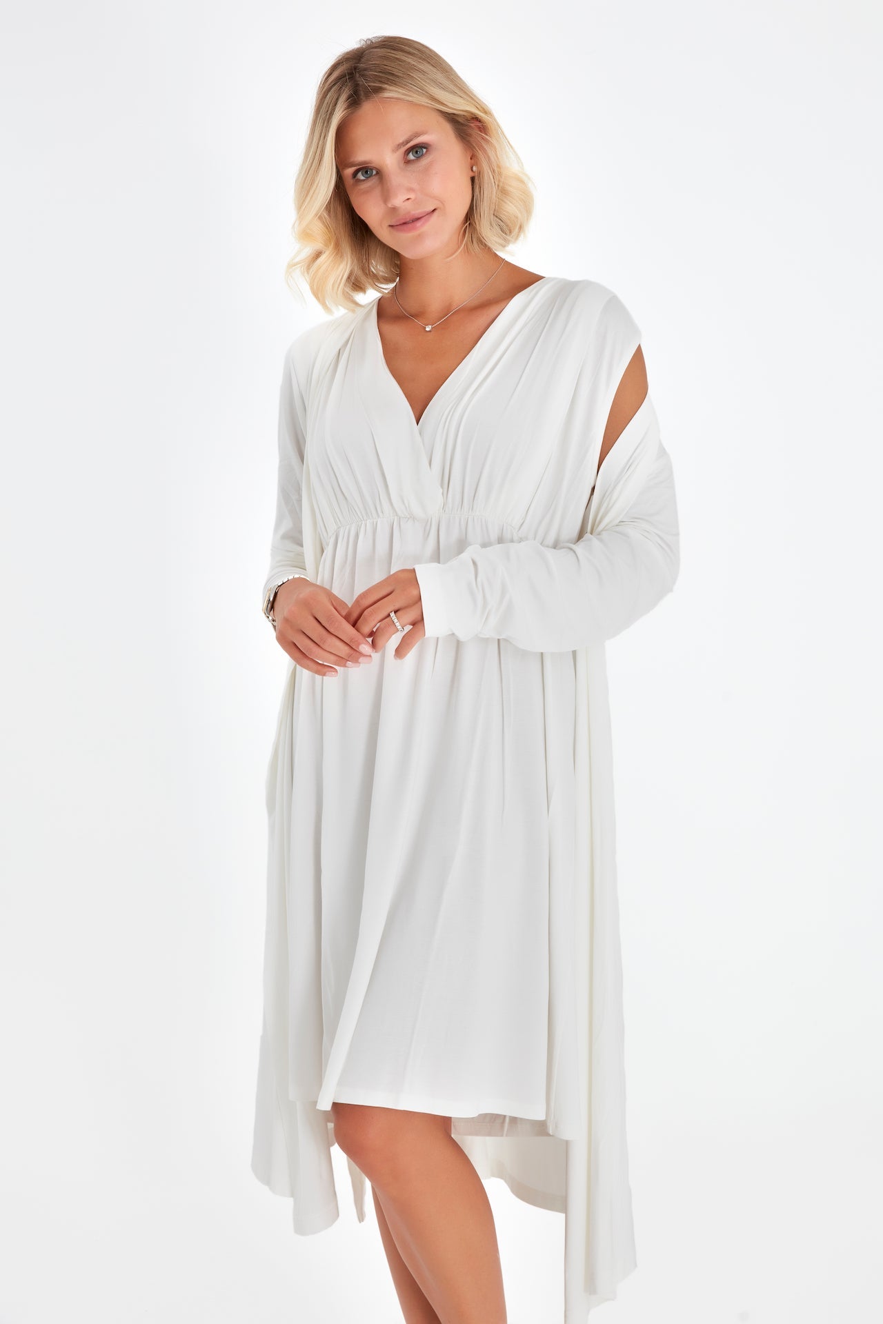 Sleep Well Maternity/Nursing Nightgown & Robe Set | Milk & Baby