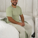 Sage Gingham Dream Men's Pajamas | Milk & Baby