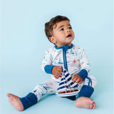 Bamboo One Piece Zip Pajama | Kai Sailboat | Milk & Baby