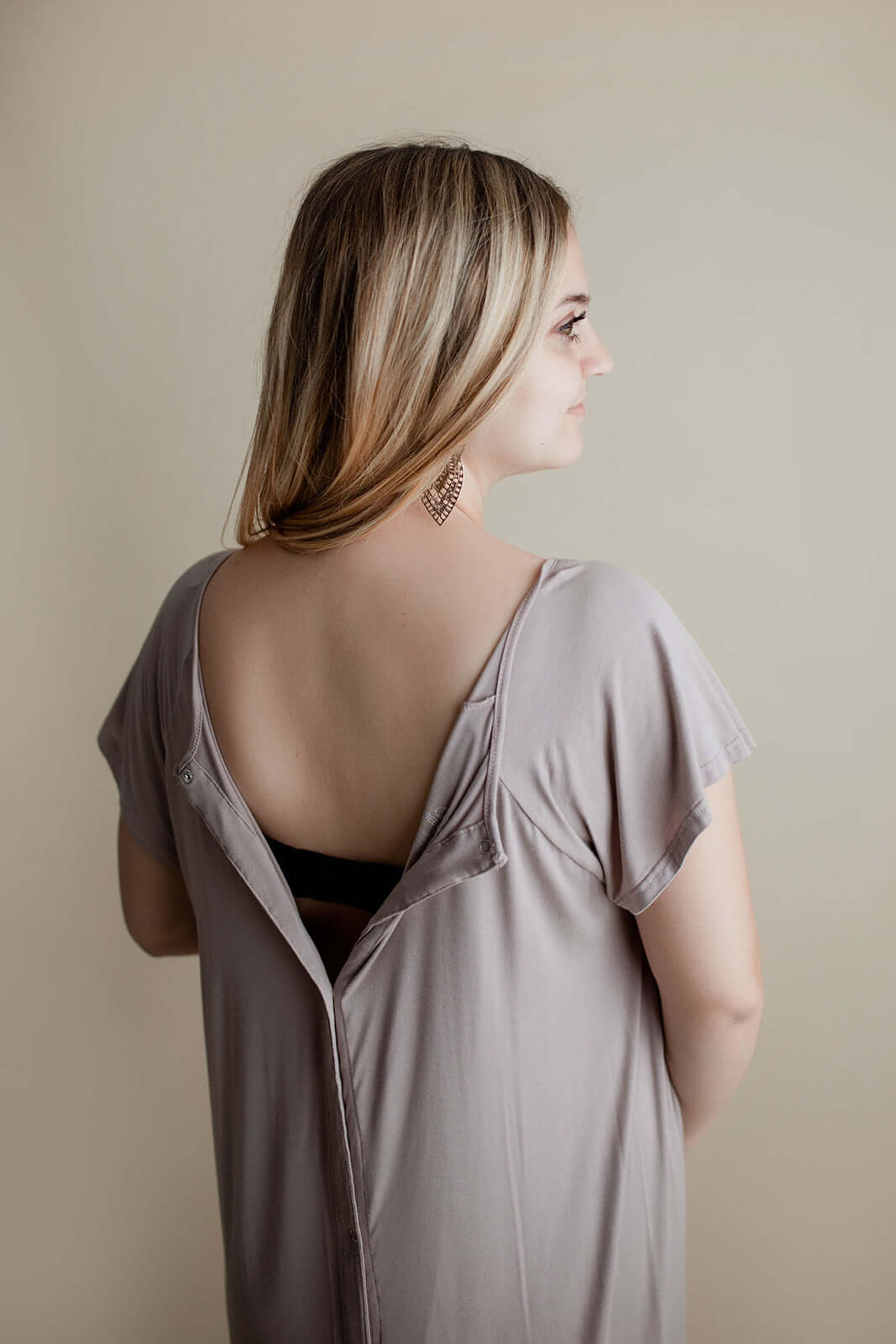 Harbor Mist Maternity Mommy Labor & Delivery Gown | Milk & Baby