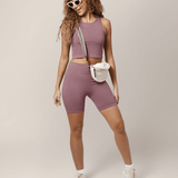 Sublime® Bamboo Maternity & Postpartum Bike Short | Twilight | Milk & Baby