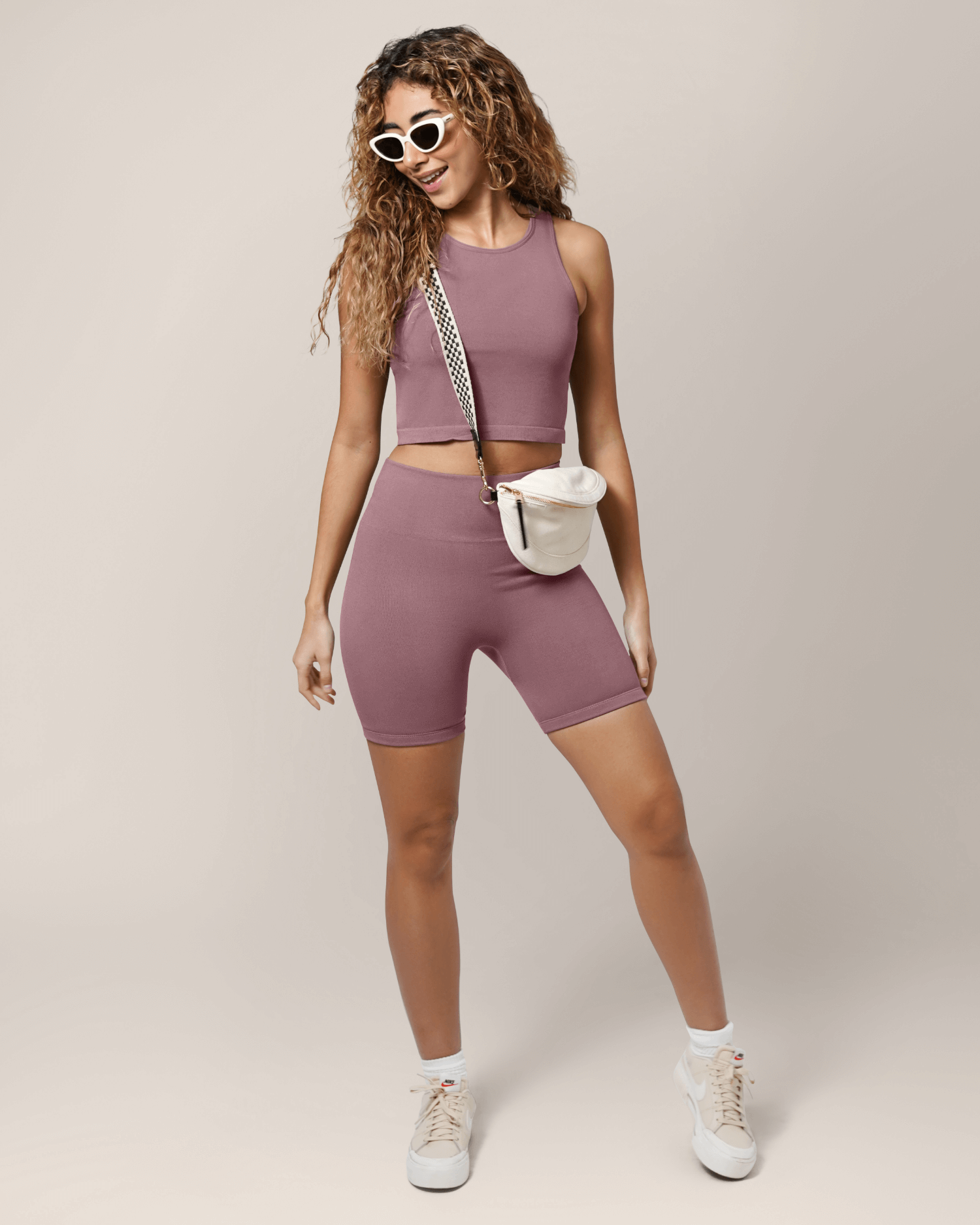 Sublime® Bamboo Maternity & Postpartum Bike Short | Twilight | Milk & Baby