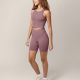 Sublime® Bamboo Maternity & Postpartum Bike Short | Twilight | Milk & Baby