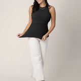 Ribbed Bamboo Racerback Nursing Tank | Black | Milk & Baby
