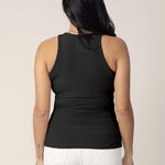 Ribbed Bamboo Racerback Nursing Tank | Black | Milk & Baby