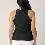 Ribbed Bamboo Racerback Nursing Tank | Black | Milk & Baby