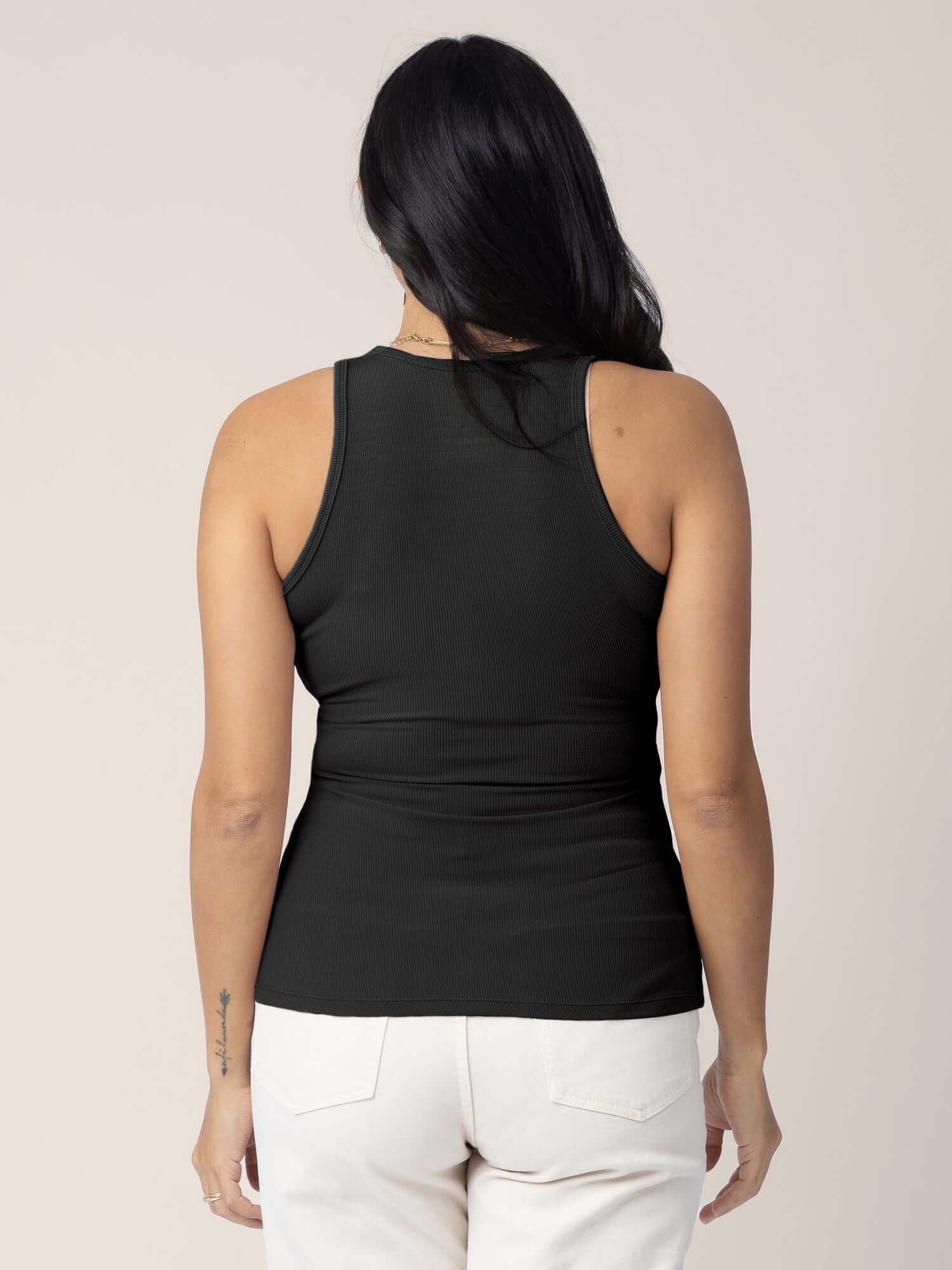 Ribbed Bamboo Racerback Nursing Tank | Black | Milk & Baby