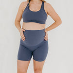 AXK CORE Maternity Bike Short | Blue | Milk & Baby