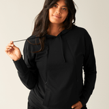 Brushed Bamboo Maternity & Nursing Hoodie | Black | Milk & Baby