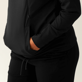 Brushed Bamboo Maternity & Nursing Hoodie | Black | Milk & Baby