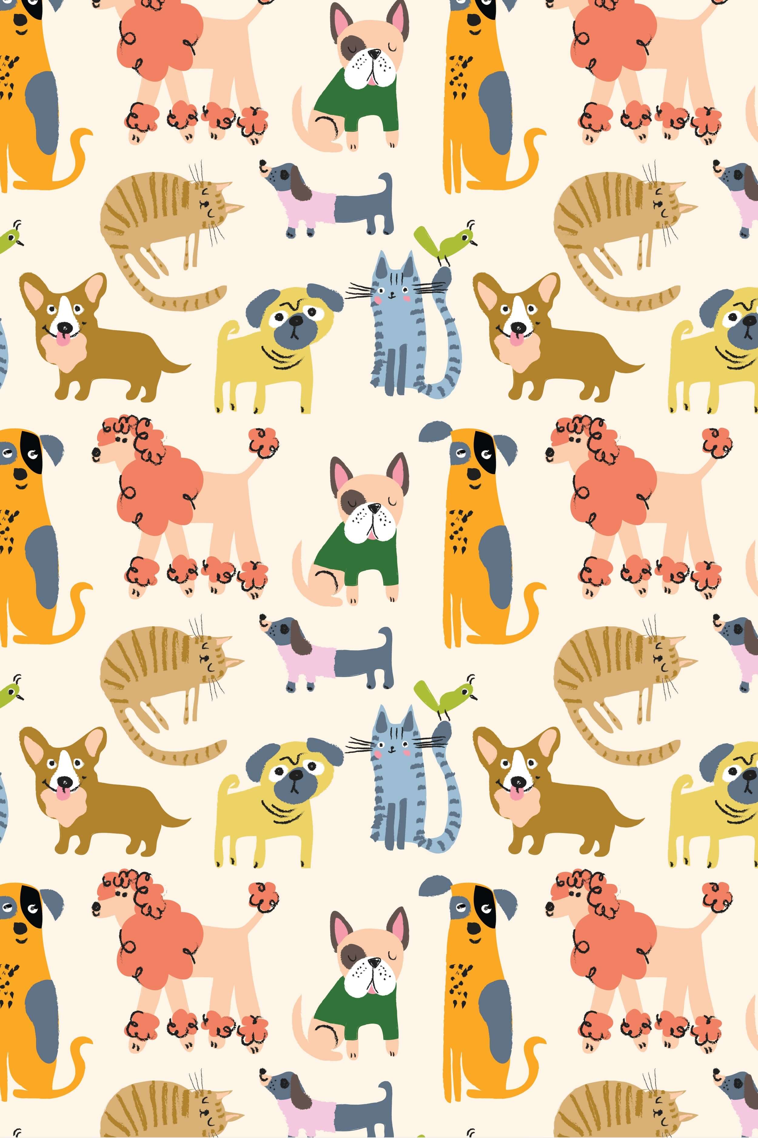 Soft & Stretchy Zipper Footie - Cats + Dogs | Milk & Baby